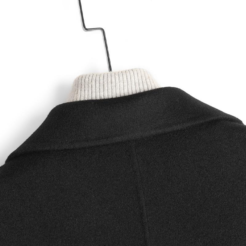 Double-sided 100% Wool Double-sided Woolen Coat Long High-end Nizi Coat Men's Over-the-knee Wool Coat