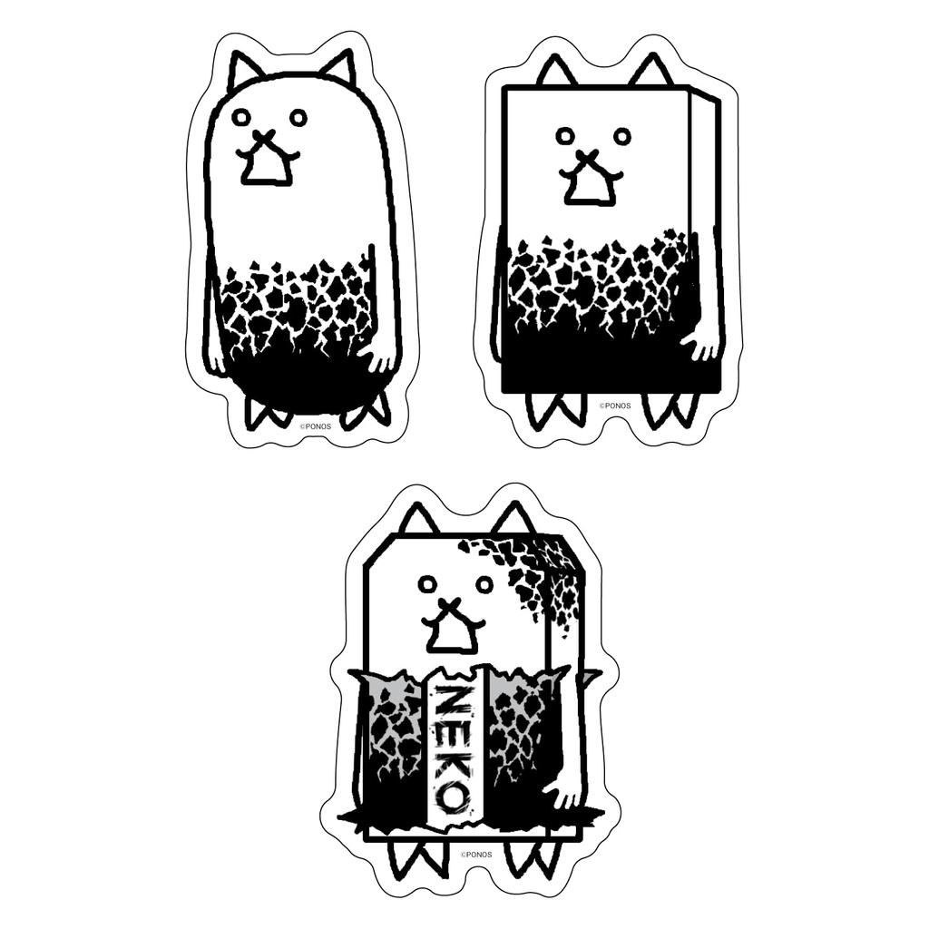 Nyanko Daishouten Original Sticker Crazy Tank Cat from The Battle Cats Set