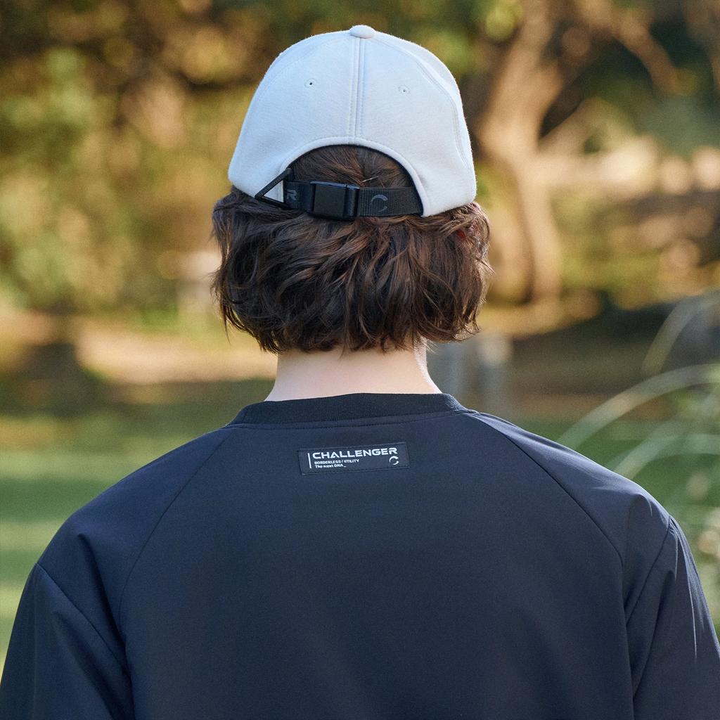 CHALLENGER Men'S Arc'C Brim Logo Embroidery Point Cushioned Spandex Ball Cap Beige