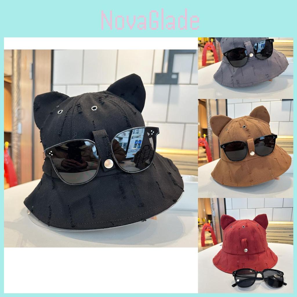 Cute Cartoon Bear Hat Women Sunglasses Spring Summer Sunshade Fishing Hat Men Outdoor Climbing Fishing Trendy