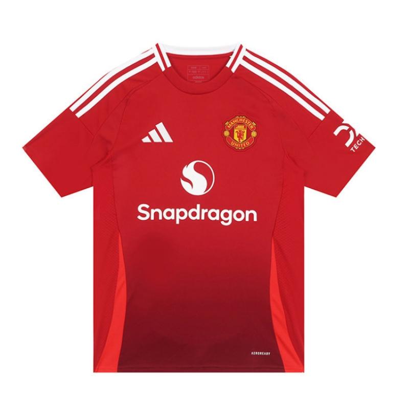 Adidas Junior Manchester United Home Jersey Man Utd Short Sleeve Jersey 2024 25
