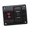 3 Way Bilge Pump Switch Panel Man Off Auto Bilge Pump Float Switch with LED Light for Ships and Yachts DC24V