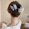 Korean Style Versatile Girlish Butterfly Shark Clip Hairpin - High-End Niche Literary Hair Accessory.