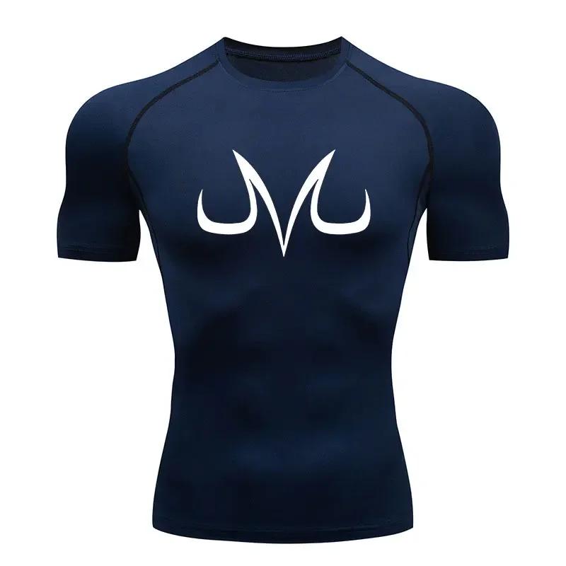 Clothing Fitness Anime Aesthetic Compression Shirt for Men Fitness Sport Quick Dry TShirts Tight Gym Tops Tee Summer Undershirts