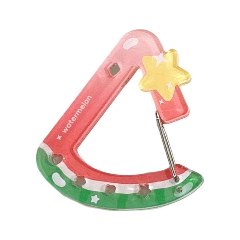 

Acrylic Hollow Fruit Keychain Carabiner Clip Lightweight Sturdy Accessory Acrylic Key Holder For Bag Keys Backpack