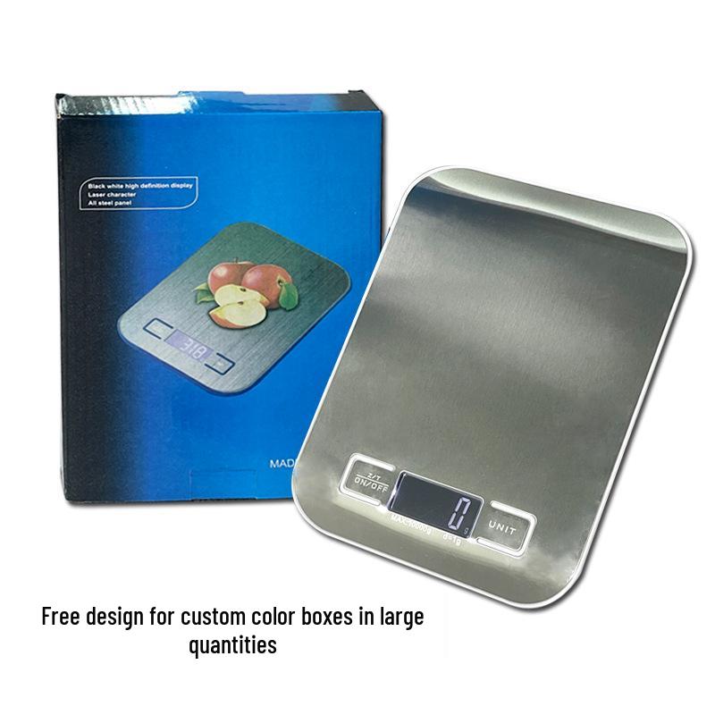 

Кухонные весы P20 из нержавеющей стали, грузоподъемность 10 кг - Идеально подходят для выпечки, кофе и домашнего использования Battery 5kg/1g белый