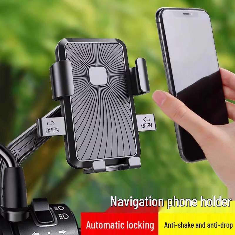 

Motorcycle Electric Vehicle Phone Holder for Delivery Riders Handlebar Mount чёрный