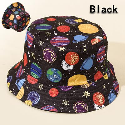 Bucket Hat Festival Graffiti Fisherman Hat Hat Beanie Hat Hip-hop Planet Print Hat Personality Hat
