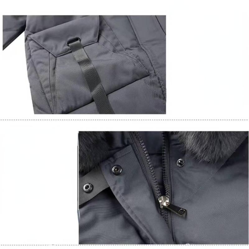 Palton din bumbac pentru femei Jachetă de iarnă Versiune extinsă pentru femei Parka Guler de blană artificială Îmbrăcăminte de îmbrăcăminte Pardesiu cu glugă