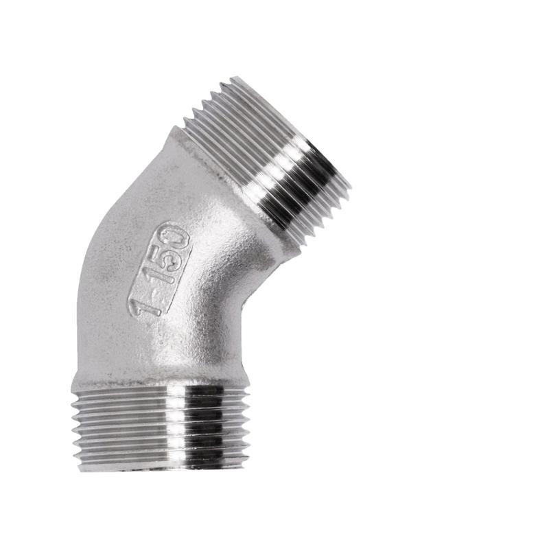 Pair Of 45 Degree Elbows Steel Rustproof Pipe Couplers Temperature Resistant Pipe Elbow Upgrades For Gas Water Systems