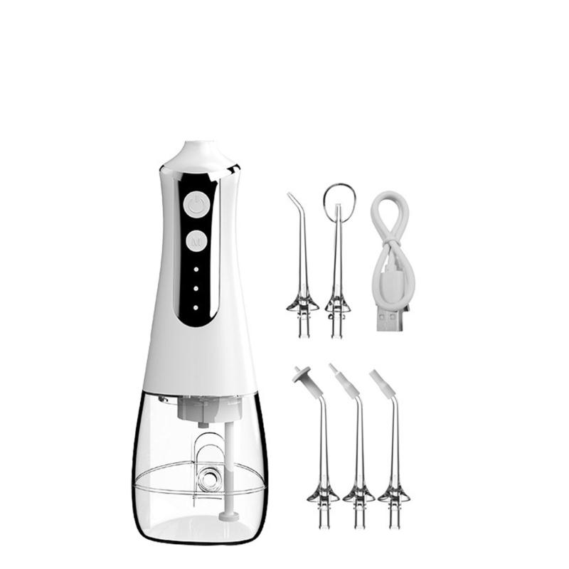 Water Flosser Cordless Irrigator Portable Water Pick Teeth Cleaner IPX6 Waterproof Electric Dental Flossers 300ml белый