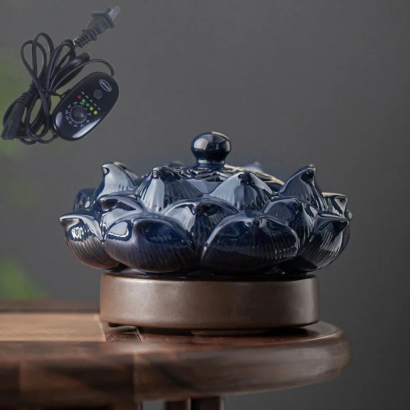 

YXY 220V Timing Incense Burner Electric Essential Oil Lamp Ceramic Tea Warmer Household Temperature Regulation Heating Stove