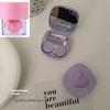 Pink Love Three-Dimensional with Mirror Colored Contact Lenses Case High Sense Girl Cute Macaron Color Ins Invisible Couple Box