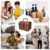 Picnic Food Basket Vintage Woven Container Picnic Serving Basket for Easter Holiday Engagement Wedding Thanksgiving Spring
