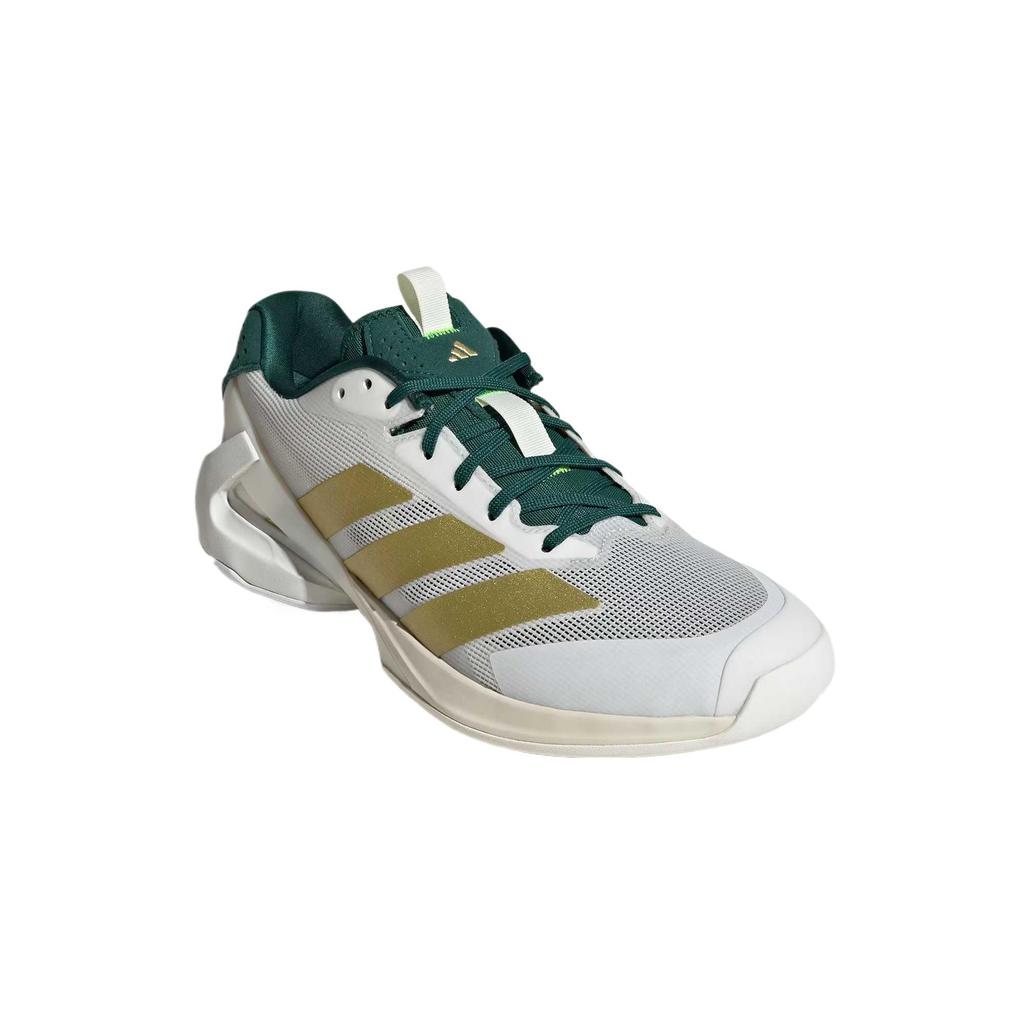 Adidas Adizero Ubersonic 5 Slip Resistant, Abrasion Resistant, Breathable Low Top Tennis Shoes Men's Bright White Sneakers IH3087