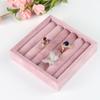 Pink Jewelry Display Props Elegant Jewelry Stand Velvets Fabric Material Jewelry Display Tray for Rings Earring Necklace