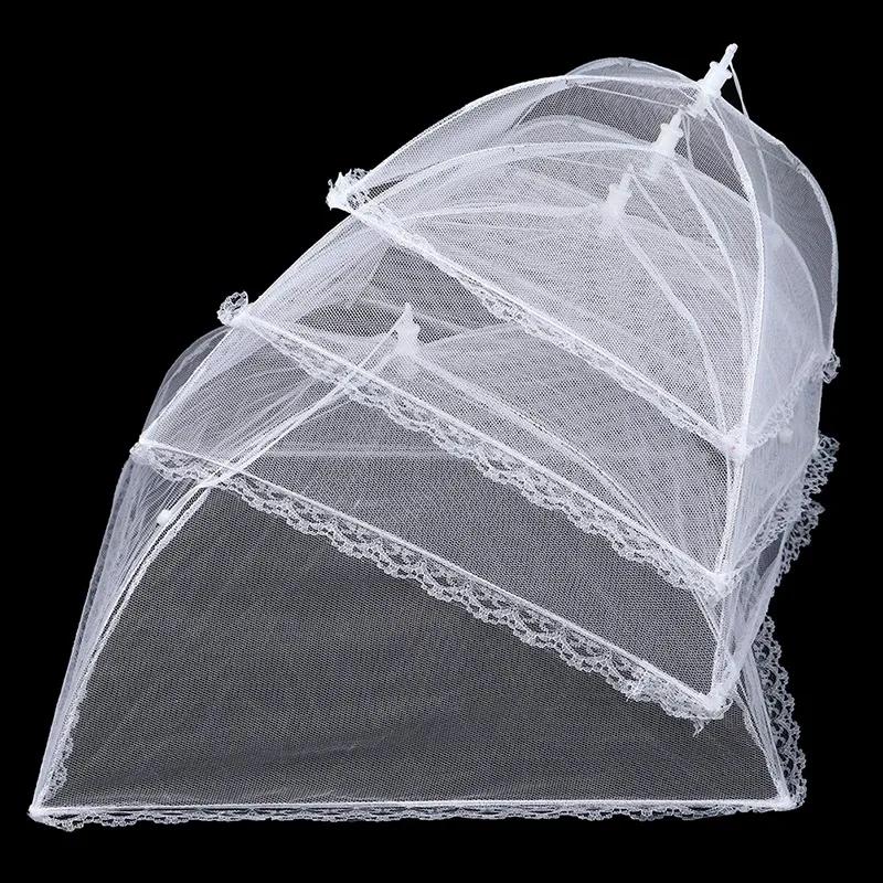 

Foldable Food Mesh Cover Fly Anti Mosquito Pop-Up Food Cover Umbrella Meal Vegetable Fruit Breathable Cover Kitchen Accessories