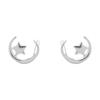 New 925 Sterling Silver Star Moon Earrings Personalized Simple Style Women Earrings Birthday Gift for Friends Exquisite Jewelry