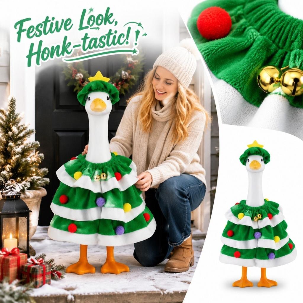 Christmas Yard Decoration Outfit with Hat and Cape