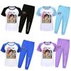 Kpop Demon Hunters Saja Jongens Patroon Kinder Katoenen Pyjamaset Met Cartoon Patroon Voor Zomer En Lente Nachtkleding