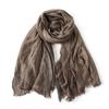 Cotton Linen Striped Men Scarves Autumn Winter Warm Neckerchief Pashmina Male Accessories Short Tassel Bufanda Shawl