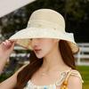 2026 New Fashion Elegant Pearl Bow Fisherman Hat Wide Brim Church Hat For Women Foldable Summer Beach Protection Sun Cap