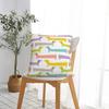 Dachshund Dog Pillowcase Polyester Cushion Cover Decorative Pillow Case Cover Seat Square 40X40cm