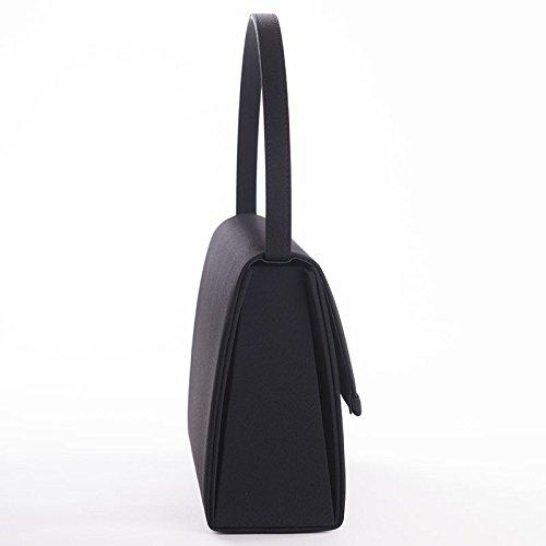 Japanese Black Formal Sub Fukusa Ceremonial Entrance Kindergarten Entrance Graduation Graduation Good Night [Aurora] Bag, Bag, 3-piece Set, Black,