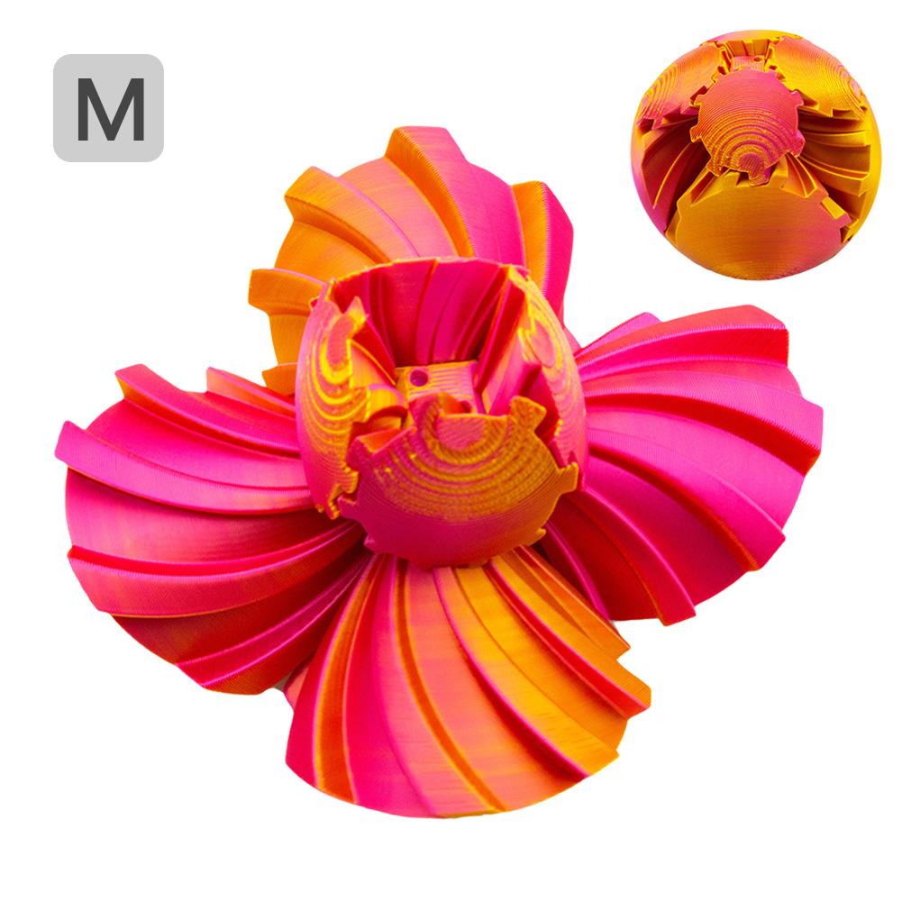 3D Printed Gear Ball Rotating Toy 3D Printed Rotating Gear Ball Desktop Innovative Decorative Model Gift for Kids and Adults
