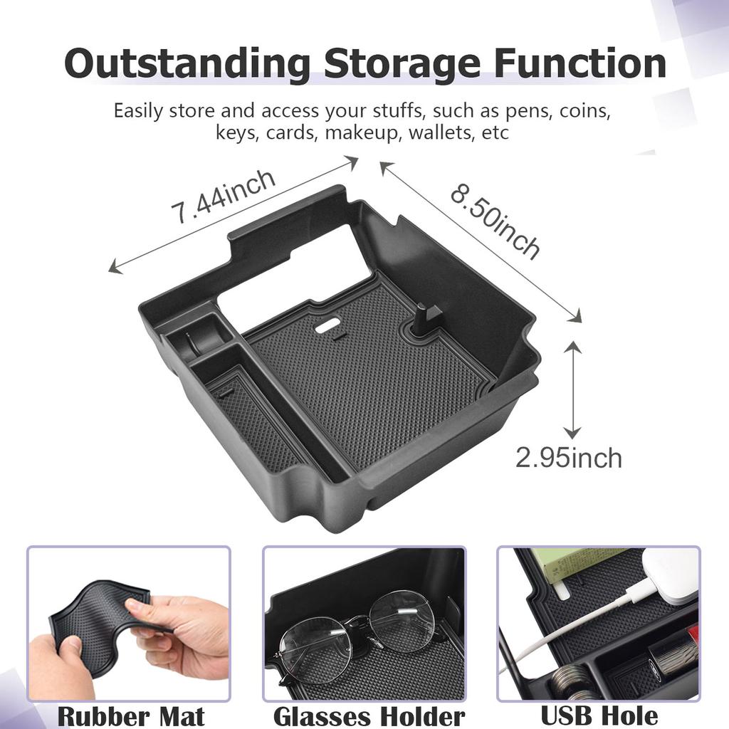 Für 2025 Acura MDX Armlehnen-Aufbewahrungsbox Ablage Mittelkonsolen-Organizer Sekundäre Autoaufbewahrung Mittelkonsolen-Innenzubehör
