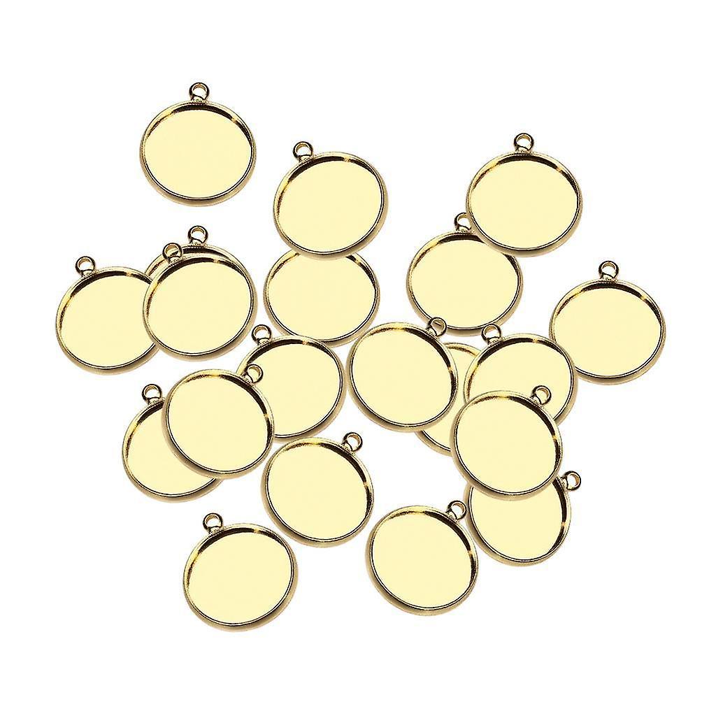 20pcs 10/12/14/16mm Brass Round Blank Cabochon Base Setting Trays 14mm