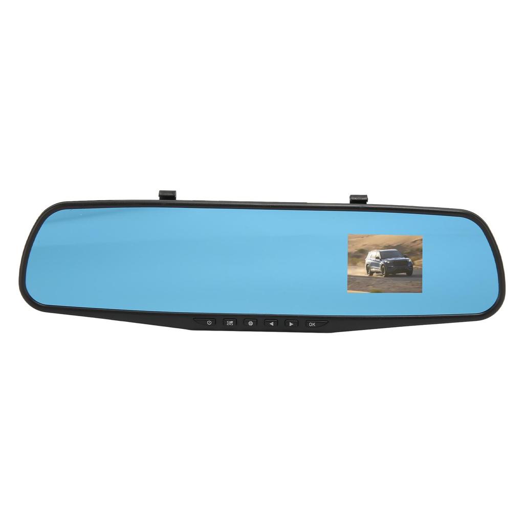 Rear View Mirror with Front Camera and G Sensor 2.4 Inch Full HD 1080P Vehicle Driving Recorder for Car Truck SUV