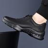 Fashion 2025 Spring Thick Soled Rotating Button Sports Sneakers Men's Mountaineering Shoes Outdoor Soft Soled Sports Shoes Black