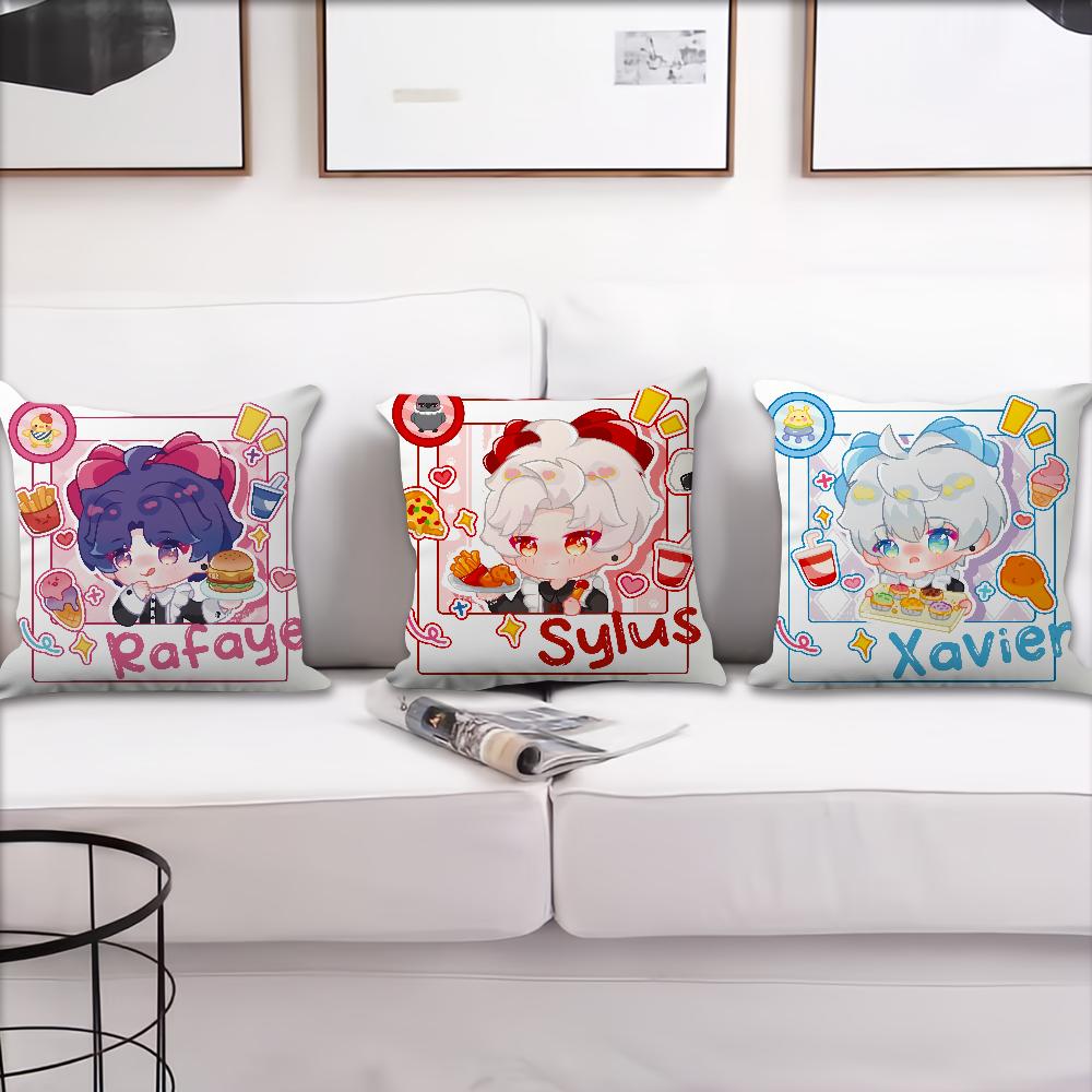 Love and Deepspace Sylus Caleb cartoonsoft Comfortable Pillow Case for Sofa Living Room Home office Decor Protective Covers