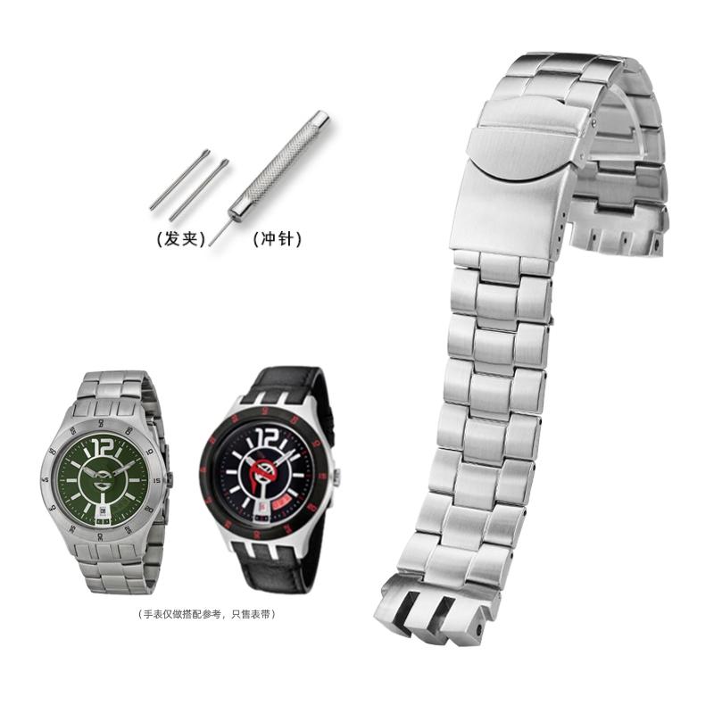 

Для Swatch Ремешок с вогнутым и выпуклым интерфейсом YTS401 YTS402 YTS407G YTB400 YTS403 409 Точная стальная цепочка для часов Ремешок 20 мм 20mm серебряный