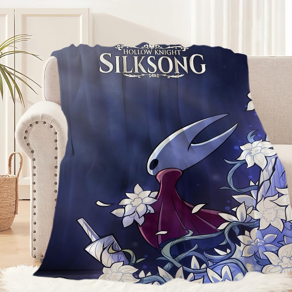 Game H-Hollow K-Knight Silksong Blanket Blanket for Couch Sofa Travel Home Picni Flannel Blanket Birthday Gift Warm Comfortable