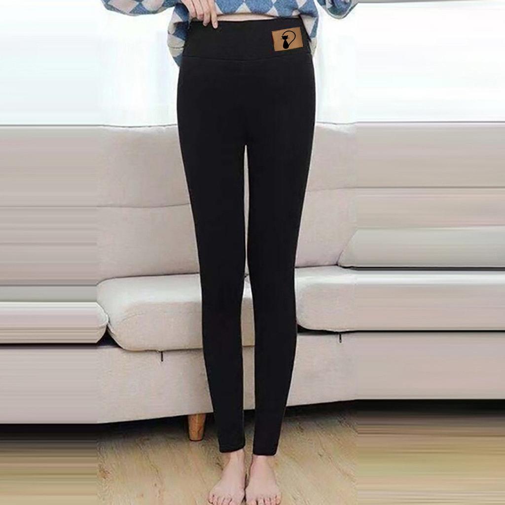 Fashion Casual Women Printed Span Ladies High Waist Keep Warm Long Pants