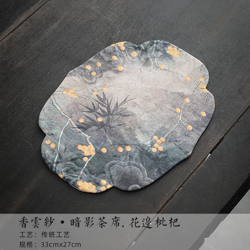 Chinese Watered Gauze Cloth Tea Table Mats Double Sided Shadow Tea Professional Rag Dinner Table Cloth Mat Cafes Supplies Gift