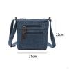 Denim Bag Fashion Sturdy Crossbody for Female Girls Travel Commuting Outdoor