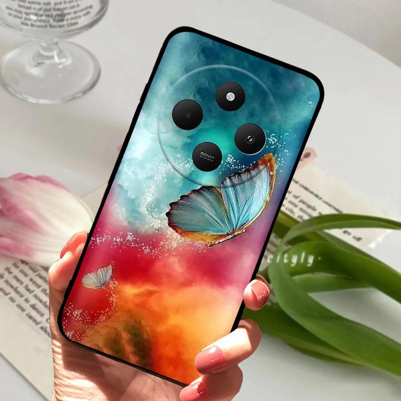 For Redmi 14R 5G Case 14 R Shockproof Silicone TPU Balck Matte Phone Cover For Xiaomi Poco C75 4G C 75 Protective Bumper Fundas