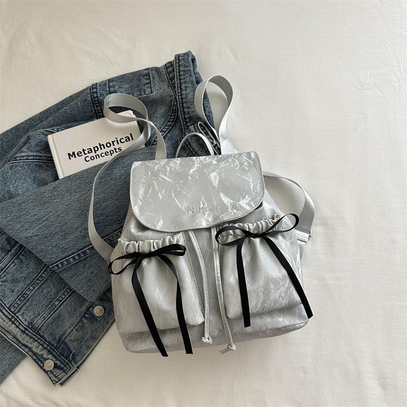 High-end Style Bow Tie Double-shoulder Bag, Fashionable Travel Bag, Backpack, Student Casual Schoolbag