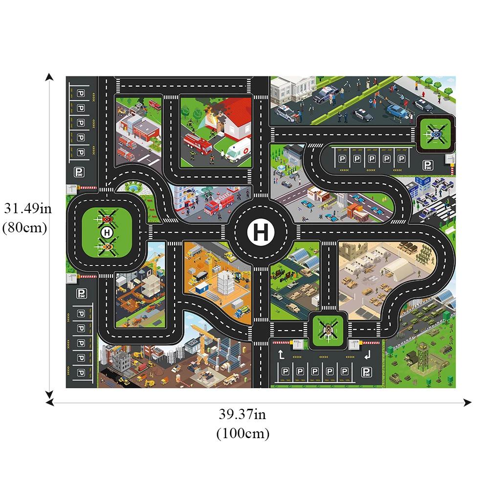 

Большая городская дорожная карта, сцена своими руками, дорожные знаки, игра на парковке, детский игровой коврик для дорожного движения, ковры для скалолазания для детских игрушек, подарки