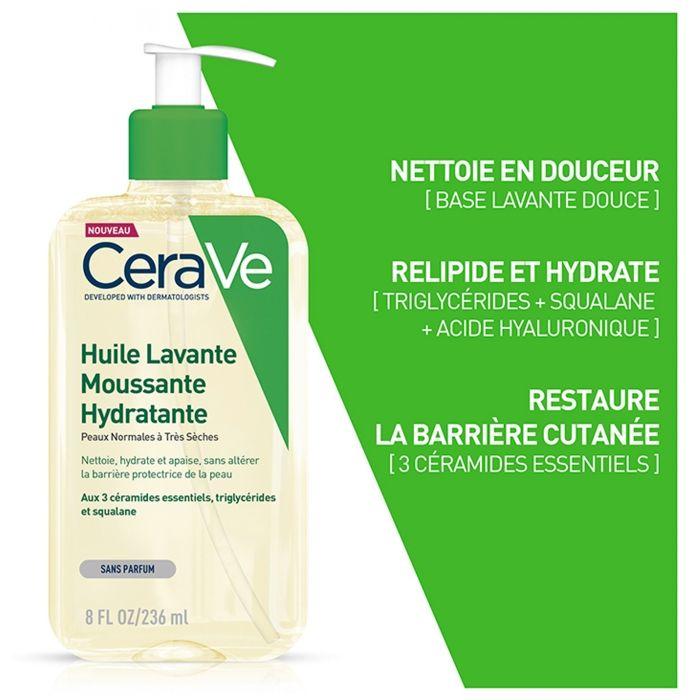 Cerave Schäumendes Reinigungsöl Feuchtigkeitsspendend 236 ml Für Normale bis Sehr Trockene Haut Atopische Haut