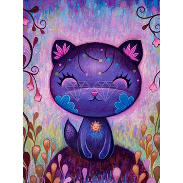 

5D DIY Алмазная картина Набор Большая голова Кошка Искусство Алмазная вышивка Стразы Украшения для дома Square 20x30cm