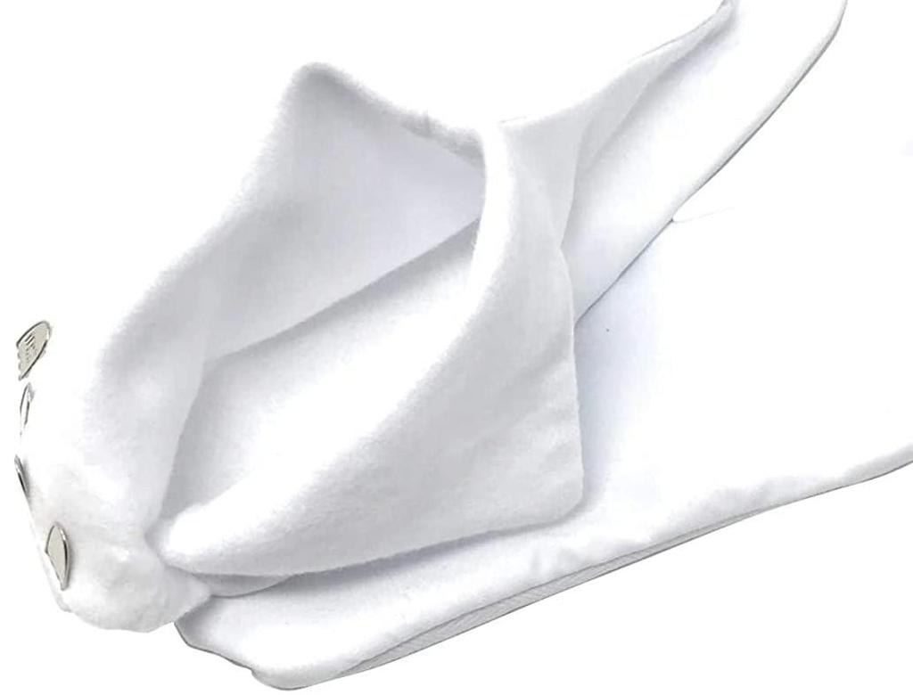 Kuruwa Tabi Warme Calico Tabi Socken mit Kohaze in Socken Flanellgefüttert Silberweiß Vierteilig (Weiße Baumwolle) [Hergestellt in Japan] (30 cm)