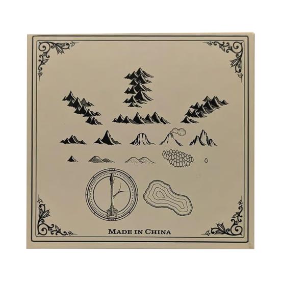 Yousheng 16 szt. Drewniany Zestaw Pieczątek Outdoor Góry Kompas Dekoracyjne Drewniane Pieczątki do Dziennika Pamiętnika Albumu Planera Listu DIY Rękodzieło Tworzenie Kart