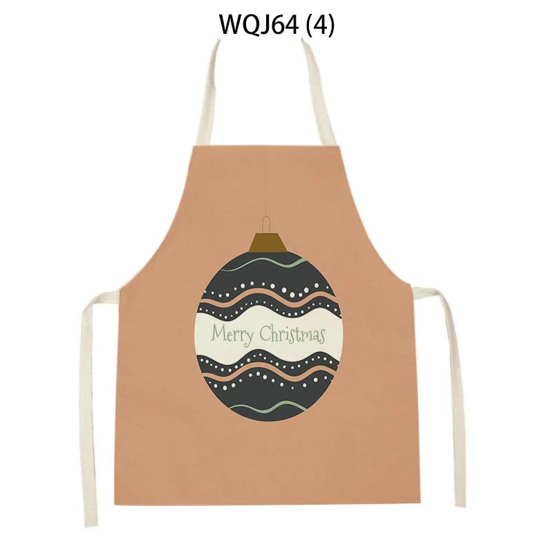 Merry Christmas Tree Socks Gift Letter Printed Cleaning Kitchen Apron Baking Cooking Antifouling Apron Sleeveless Pinafore