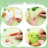 Crochet Starter Kit Crochet Kit for Beginners Beginner Crochet Kit for Adults with Crochet Hooks Yarn Polyester Fiber Stitch Markers Plastic E
