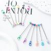 8Pcs Colorful Beadable Keychain Pendant Keyring Charm Decorations for Car Key Holder Backpack Pendants Bag Charm