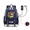 Animation, Chainsaw Man, Peripheral Backpack Usb Large-Capacity Computer Bag, Youth Schoolbag